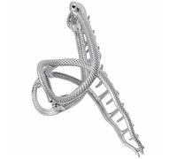 HOMSFOU Pince à Cheveux en Métal Serpent Grosse Taille, Pince Griffe Élégante pour Cheveux Épais, Accessoire Mode Vintage pour Coiffure Femme, Fixation Solide Quotidien