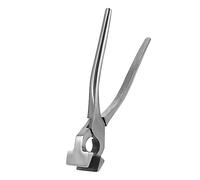 HOMSFOU Pince à Cuir Bec Plat à Tête Droite Acier Forgé Pince à Aplatir Résistante et Outil de Maroquinerie pour Artisanat Sac et Ceinture Économisant la Force pour Bricolage Cuir