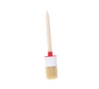 HOMSFOU Pinceau à poils ronds avec manche en bois pour barbecue et peinture à l'huile Design ergonomique pour une prise en main confortable Convient pour la craie, l'acrylique, la gouache et
