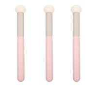 HOMSFOU Pinceaux Correcteurs en Latex Blanc 3 Pièces pour Maquillage Humide et Sec, Tête Ronde Douce, Évitent le Gaspillage de Cosmétiques, Usage Pratique Quotidien pour Femmes
