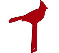 HOMSFOU Piquet Décoration Boîte aux Lettres en Acrylique Forme Oiseau Rouge, Ornement Jardin Extérieur Robuste et Solide, Panneau Signalétique Décoratif pour Pelouse et Cour