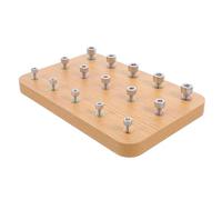 HOMSFOU Planche à Picots en Bois pour Rééducation Main, Exercices Motricité Fine et Coordination Œil-main, Outil D’entraînement Doigts pour Thérapie et Concentration, Plateau Manuel