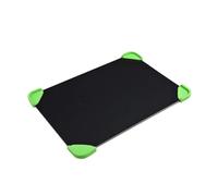 HOMSFOU Planche de Dégivrage Rapide en Aluminium avec Coussinets en Silicone Noirs, Plateau de Décongélation Naturel pour Aliments et Fruits, Lot de 5 Pièces Taille L Couleur Aléatoire
