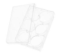 HOMSFOU Plaque de Culture Cellulaire pour Cultiver Différentes Cellules en Polystyrène 6 Puits Couvercle, Surface Plate pour Laboratoire en Milieu Scientifique