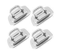 HOMSFOU Plaque de Verrouillage de Sécurité pour Ordinateur Portable, Base D’ancrage Antivol Robuste, Compatible Multi-modèles, 4 Pièces, Usage Bureau et Voyage, Finition Métallique Grise