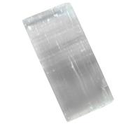HOMSFOU Plaque Rectangulaire de Sélénite Polie, Cristal Blanc Élégant
