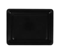 HOMSFOU Plat à Four Rectangulaire en Émail Noir Résistant Haute Température Grosse Capacité Pâtisserie et Cuisson Four 34x26x2,5 Cm