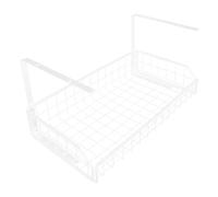 HOMSFOU Plateau de Gestion des Câbles sous Bureau en Fil Métallique Blanc Grand Format Organiseurs de Câbles pour Bureau Support de Rangement Pratique sans Perçage Bureautique