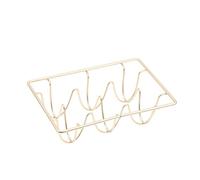 HOMSFOU plateau porte-oeufs coquetier décoratif porte-oeufs pour réfrigérateur décor d'or porte-oeufs en fil de fer porte-oeufs en métal le fer casier à oeufs fil d'acier plateau d'oeufs
