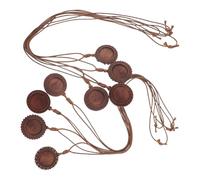 HOMSFOU Plateaux à Pendentifs Bois Creux 25 Mm DIY 8 Pcs pour Fabrication de Bijoux Artisanaux, Supports Ronds Légers Naturels, Cadre Vierge Floral, Création Collier Personnalisée, Présent Fête