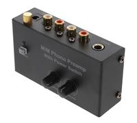 HOMSFOU Platine Préampli Amplificateur Phono Préampli pour Platine Pré Ampli Mini Ampli De Bureau Casque Amp Composants du Système Stéréo Domestique Noir Électronique