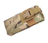HOMSFOU Pochette Radio Multifonction Étanche pour Téléphone Portable, Accessoires De Camping, Paquet Banane Léger, Ceinture Ajustable, pour Activités Outdoor, Nylon Camouflage 20x9x5,5cm