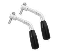 HOMSFOU Poignée de Remplacement pour Poêle à Bois et Cheminée, 2 Pièces, Diamètre 9,5 Mm, Métal Résistant la Chaleur, Accessoires pour Poignée de Tirage du Couvercle de Trappe,