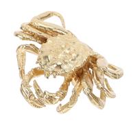 HOMSFOU Poignées de porte vintage en laiton pour placard de cuisine, tiroir, commode, poignées d'armoire en forme de crabe, boutons de porte vintage en laiton doré