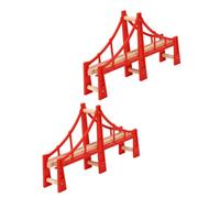 HOMSFOU Ponts de Train Miniatures en Accessoires Éducatifs pour Garçon et Filles 2 Pièces Jouets de Construction Présents de Noël Modèle de Pont pour Circuit de Train