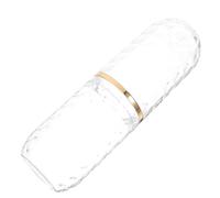 HOMSFOU Porte-Brosse à Dents et Porte-Dentifrice Portable en Pet Léger avec Double Gobelet Transparent, Élégant et Pratique pour École et Hôtel