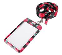 HOMSFOU Porte Cartes avec Cordon Floral Étui de Protection pour Cartes de Bus et Identité Pratique pour École et Activités Extérieures