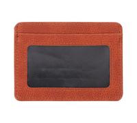 HOMSFOU Porte-Cartes Bancaire en PU Grain Marron, Pochette de Protection pour Cartes D'identité et Cartes de Visite, Organisateur Minimaliste pour Usage Quotidien, Rangement Compact