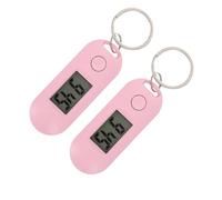 HOMSFOU Porte-clés pour Sessions D'étude et Environnements de Travail Montre de Poche Numérique Mini Abs 2pcs avec Fonction Lumineuse pour Garçon et Filles et Infirmières