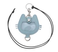 HOMSFOU Porte-clés Souvenir pour Poils de Chat, Tête Chat, Cuir PU Élégant | Rangement Discret des Mèches, Clip pour Paquet et Clés, Souvenir Commémoratif pour Propriétaires