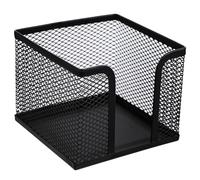 HOMSFOU Porte-mémos Multifonction en Maille Métallique Noire Organiseur de Bureau pour Bloc-notes Cartes et Petits Accessoires Distributeur de Serviettes pour Maison Bureau ou École