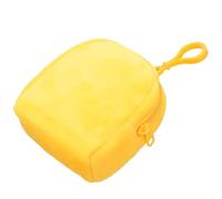 HOMSFOU Porte-Monnaie Porte-clés en Peluche Jaune, Petit Paquet Candy Color pour Fille, Pochette Rangement Voyage pour Pièces et Écouteurs, Organisateur Électronique Pratique