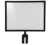 HOMSFOU Porte-panneau Sur Poteau Inoxydable Avec Sangle Rétractable Présentoir Affiches Pour Signalétique Directionnelle Et Attente