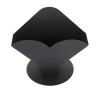 HOMSFOU Porte-serviettes de Table Noir en Acier Inoxydable Mat, Support Vertical de Cœur, Organisateur Compact Cuisine et Restaurant, Distributeur Élégant pour Serviettes Ménagères