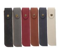 HOMSFOU Porte-Stylo en Cuir Épais Pochette pour Stylo Étui de Protection 6Pcs Design Élégant Fournitures Scolaires pour Étudiants et Employés