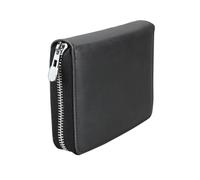 HOMSFOU Portefeuille pour Photos et Passeport RFID Multifonction Noir en Cuir de Vache Capacité Suffisante pour Homme et Femme pour Présents de Noël ou Bureau