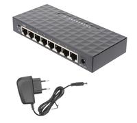 HOMSFOU Ports Ethernet Switch Mbps Répartiteur Réseau Adaptateur Noir Commutateur Compatible avec Mbps
