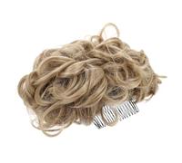 HOMSFOU Postiche Élégante Beige en Fil Haute Température, Accessoire Coiffure Confortable pour Femmes, Style Rétro pour Tenue Fancy Dress ou Usage Quotidien