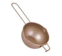 HOMSFOU Pot à Fondre en Acier Carbone 1,5 L pour Chocolat et Beurre, Ustensile Chauffant Bain D'eau Poignée Longue, Creuset Solide pour Cuisson Indirecte Pâtisserie et Desserts Maison