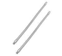 HOMSFOU Poteau D'éclairage pour Lampe LED et Base à Dégagement Rapide Col de Cygne en Fer Argenté 2pcs Filetage Externe Flexible et Réglage Facile de l'angle