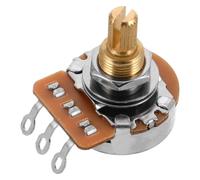 HOMSFOU Potentiomètre pour Guitare Électrique A500k 19mm Axe Long 24 Dents, Potentiomètre de Basse, Métal, pour Guitare et Basse, Réglage Volume et Tonalité