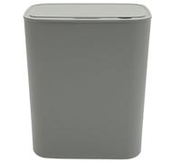HOMSFOU Poubelle à Induction Intelligente 15l Couvercle Automatique, Conteneur Plastique Gris, Poubelle sans Contact Cuisine, Salon et Bureau, Conteneur à Déchets Silencieux et Pratique