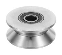 HOMSFOU Poulie de porte coulissante en acier inoxydable avec rainure en V, rouleau de roulement robuste 304# pour rail suspendu et remplacement de portail coulissant