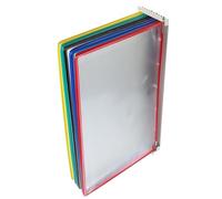 HOMSFOU Présentoir Mural pour Documents Titulaires Organiser Organisateur De Dossiers Suspendus Organisation Cadre pour Dossiers Suspendus Organisateur Mural Coloré Revue PVC Transparent