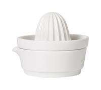 HOMSFOU Presse-agrumes Manuel en Céramique Blanc, Compacte et Légère, 1 Pièce - Outil Pratique pour Presser Oranges, Citrons et Pamplemousses, Fournitures Cuisine Ergonomiques pour Jus