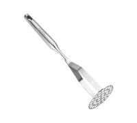 HOMSFOU Presse-purée Manuel en Acier Inoxydable 304, Presse-pommes de Terre Portatif pour Légumes et Fruits, Ustensile Cuisine Compact et Facile à Nettoyer, Outil Cuisine Polyvalent