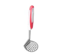 HOMSFOU Presse-purée Ustensile Cuisine Portable en Acier Inoxydable Poignée en Plastique Antidérapante pour Écraser Fruits et Légumes, Cuisine Camping