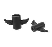 HOMSFOU Protège-Câble de Chargeur et Protection pour Câble USB en PVC Noir, Lot de 2 Pièces, Design Cartoon Aile, Protège la Rupture, Adapté à Vie Quotidienne