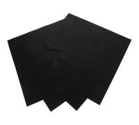 HOMSFOU Protège-Plaques de Cuisson Gaz Lot de 4 Housses Noires 27 CM Réutilisables Résistantes la Chaleur pour Gazinière Familiale