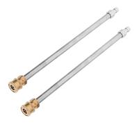 HOMSFOU Rallonge Tige D'extension Stable 17 Pouces M22 à 1/4 pour Nettoyeur Haute Pression en Acier Inoxydable Argenté Lot de 2 Pièces pour Laver Toit et Clôture