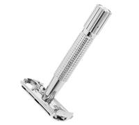 HOMSFOU Rasoir De Rasage Manuel Coupe-choux Classique à Long Manche Acier Inoxydable Pour Homme Shaver De Barbe Rasoir De Sécurité Pour Rasage Quotidien Du Visage