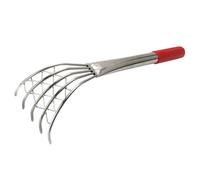 HOMSFOU Râteau à Palourdes Manuel en Acier Inoxydable avec Filet, Râteau à Coquillages de Plage Long Manche, Outil de Fouille Fiable pour Ramassage de Fruits de Mer et Sable, Râteaux