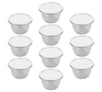 HOMSFOU Récipient Alimentaire en Aluminium Couvercle 700ml 10 Pièces