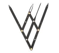 HOMSFOU Règle à Sourcils en Acier Inoxydable Noir Ratio D’or, Outil de Mesure Microblading Ajustable pour Tatouage Sourcils, Précision Symétrie, Portable et Solide, 1 Pièce