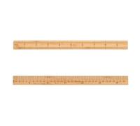 HOMSFOU Règle de Couture en Bambou 33 Cm Double Face Graduée, Lot de 2, Outil de Confection Vêtements Précis, Accessoires Couture et Patchwork, Portable pour Maison et Voyages