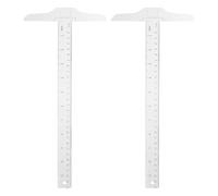 HOMSFOU Règle en T Transparente 30 CM Lot de 2 Plastique Souple Double Échelle Métrique et Impériale Outil de Dessin Précis pour Étudiants Architectes et Artisans Fournitures de